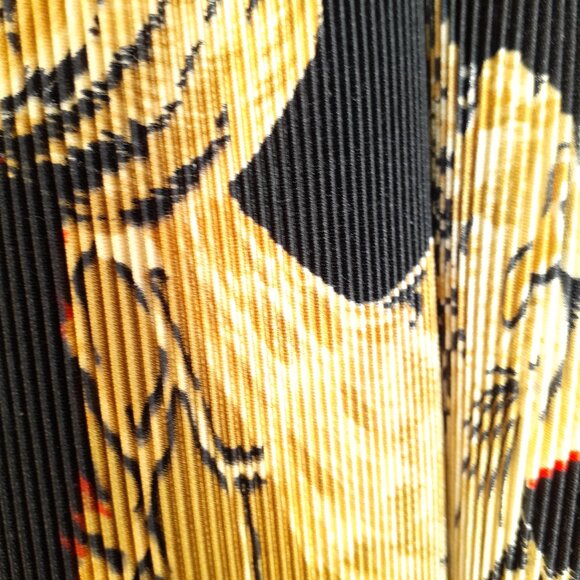 LS Collections Accordion Pleat Open Front Novelty Lion Tiger Jacket Black Size L - Picture 8 of 14